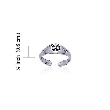 Celtic Shamrock Silver Toe Ring TR3306 - Jewelry